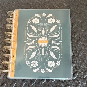 Happy Planner Floral Blue Planner with Gold Accents